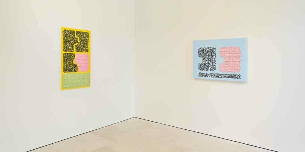 Recent paintings. Courtesy of Maruani Mercier