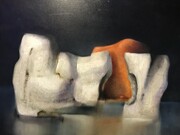 «Piedra ritual III», Alfredo La Placa, óleo sobre tela