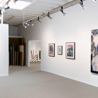 Various artists, A eye — Curated by artistic intelligence, exhibition view. Courtesy of Russo Lee Gallery