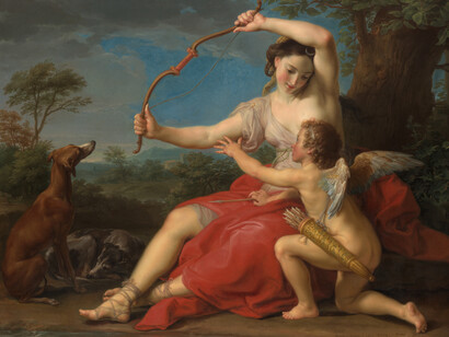 Pompeo Batoni; Diana y Cupido, 1761 Metropolitan Museum of Art, Nueva York (detalle)