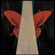 Maxim, The Calling, 145x145cm, mixed media with glitter on board. Courtesy the artist and The Blender Gallery