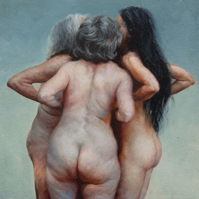 Aleah Chapin, Between Whispers I, 2017, Oil on board, (c) Aleah Chapin, Courtesy of Flowers Gallery
 