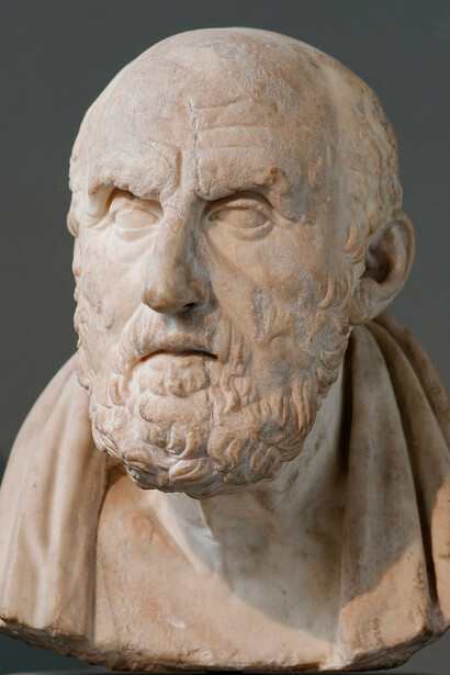 Chrysippe. Il a été l’un des premiers stoïciens qui a cherché à penser la continuité entre la matière et l’esprit, la continuité du pneuma, ainsi que la continuité entre la logique, la physique et l’éthique