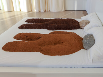 Shimabuku, Pulpo, cítrico, humano, vista de exhibición. Cortesía del Centro Botín 