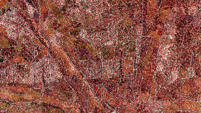 Here and There: Textile Drawings. Courtesy of Art Projects International