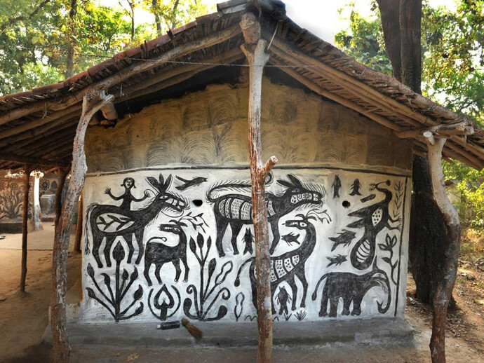 Deidi Von Schaewen, House in the compound of Bulu Imam, Sanskriti, Khovar style