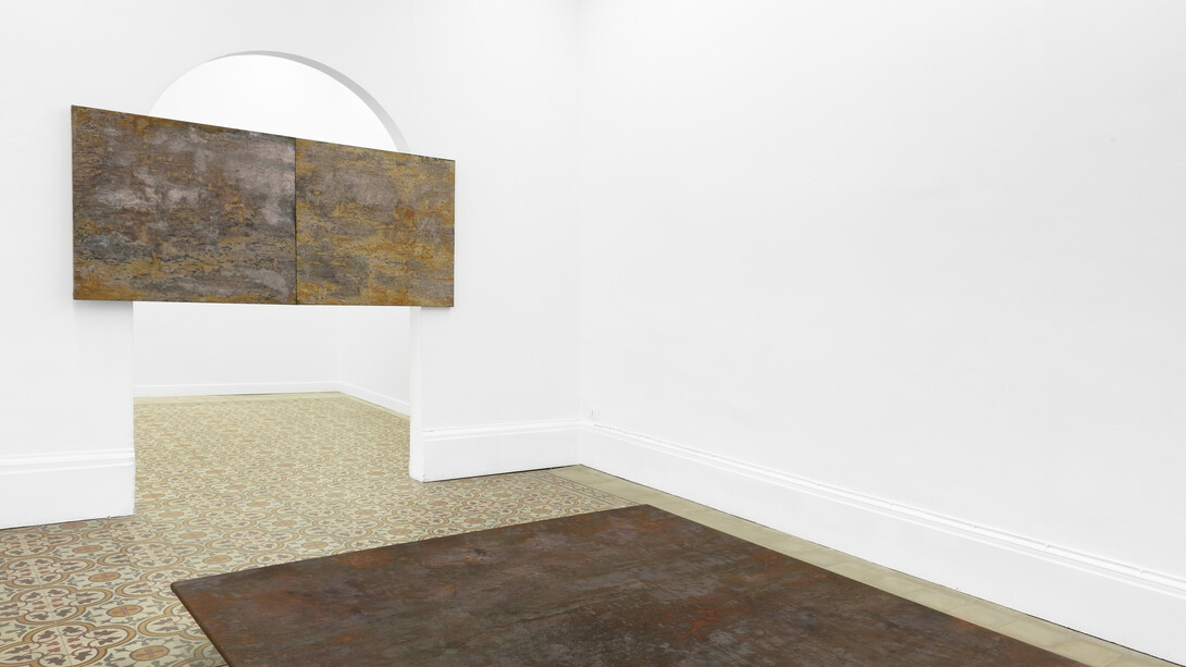 Taylah Hasaballah, Indicatrix: time leaks. Causes of extinction unknown, exhibition view. Courtesy of The Address