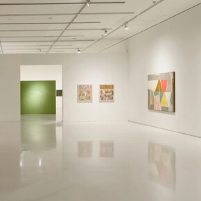 Sibaprasad Karchaudhuri, The river in the sky, exhibition view. Courtesy of Emami Art 