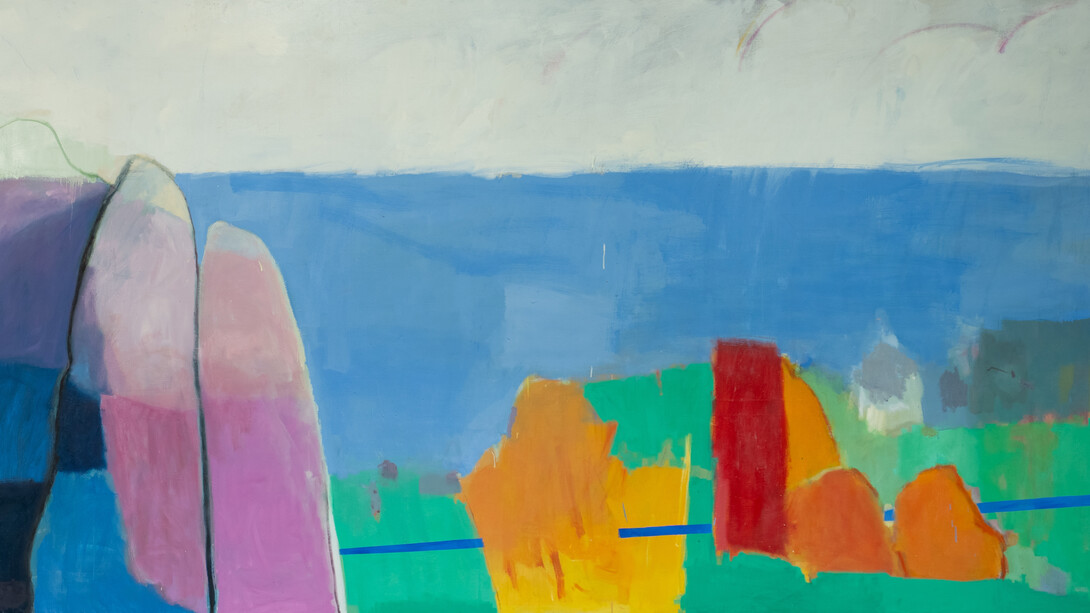 Richard Heanrs, Across the blue, a threshold beckons, 2024-2025. Courtesy of Artbooth Gallery