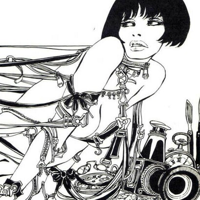 Questa icona della donna nuova nasce da una contaminazione familiare e culturale: è la fusione tra la moglie Luisa e l'attrice Louise Brooks