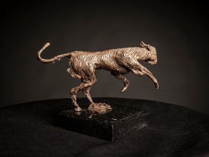 Mim Scala, Catch a Fly, 2014, Bronze on black Kilkenny marble base, 4 ½ x 4 ½ x 4 ½ in / 11 x 11 x 11 cm, Edition of 10, courtesy of Eleven, London