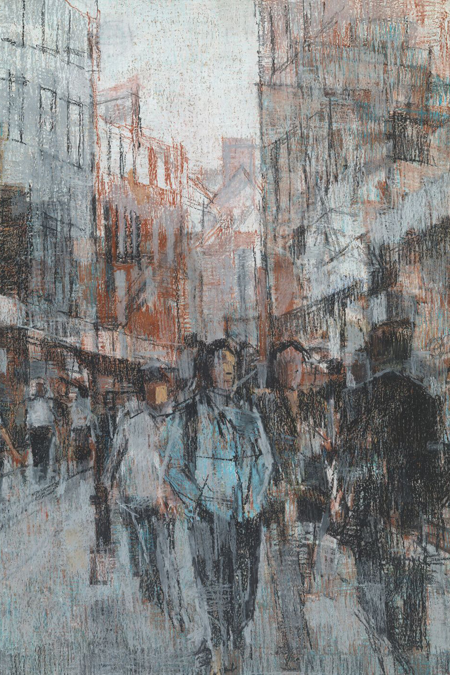 Jake Attree, 'Crowds on York Street'