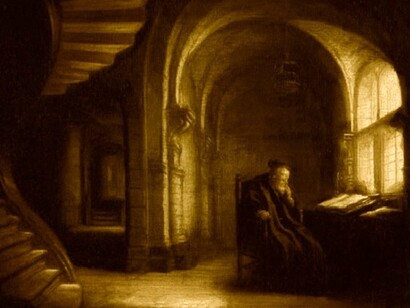 «Filósofo con un linro abierto», Salomon Koninck