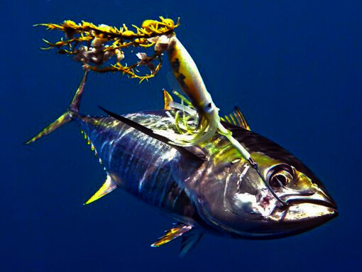 Each yellow-fin is the size of an average person weighting over 150 kg of very good pure proteins