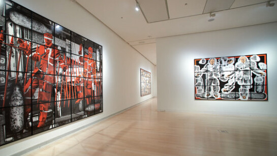 Gilbert & George Scapegoating, Exhibition view. Courtesy of Ludwig Museum