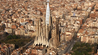 La Sagrada Familia. 2026, vista en 3D. Barcelona, España
