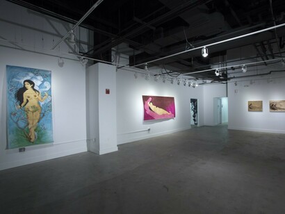 Hiba Schahbaz. Self Portraits, Exhibition view. Courtesy of Project For Empty Space