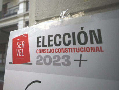 Letrero oficial de Servel para la elección del Consejo Constitucional en 2023