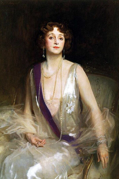 John Singer Sargent, Portrait of Grace Elvina, Marchioness Curzon of Kedleston, 1925, óleo sobre tela, 127 x 92.7 cm. The Currier Gallery of Art, Manchester