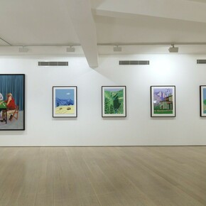 David Hockney. Digital Drawings, Exhibition view. Courtesy of Annely Juda Fine Art