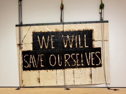Theaster Gates, The gift and the renege, exhibition view. Courtesy of the Contemporary Arts Museum