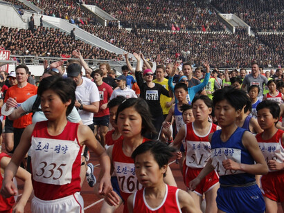 Pyongyang, Corea del Norte. Tramo final de la competición en el estadio Kim Il Sung