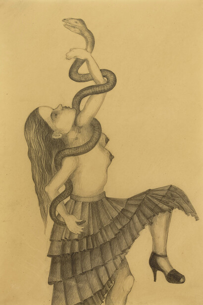 Sandra Vásquez de la Horra, La hipnotizada (detail), 2014. Courtesy of Senda Gallery