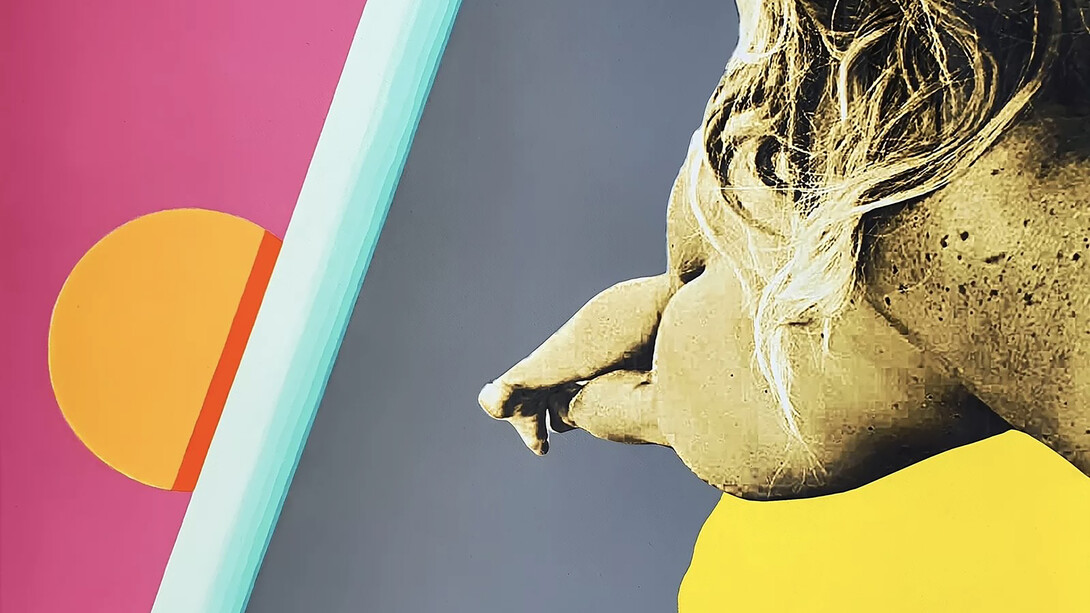 Dani Marie, It’s just a sunrise darling, 2022 , acrylic paint, paper, glue 