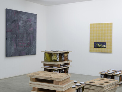 Bill Hayden, Sam Pulitzer, Antek Walczak, Exhibition view "War Pickles II", Air de Paris, Paris, 2014, Photo Marc Domage, Courtesy Air de Paris, Paris