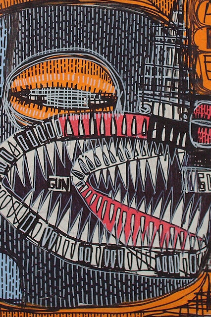 ALO, Dog, Acrylic & mixed media on wood, 51 x 61 cm, Image courtesy Saatchi Gallery, London