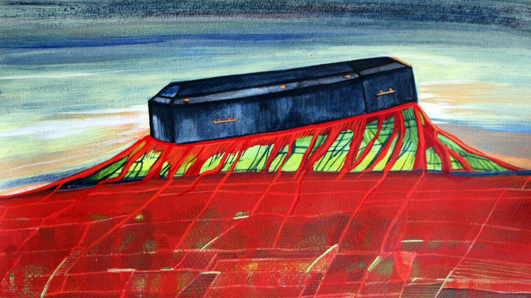 1897, Juxtaposition, 25cm x 35 cm, 2020, egg tempera. Copyright of the artist Paula Pohli