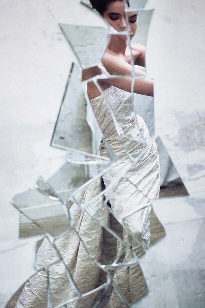 David Seidner - Fractured White Dress