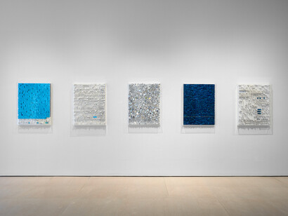 Katsumi Hayakawa, Constellations of matter, exhibition view. Courtesy of McClain Gallery
