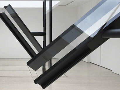 Sarah Oppenheimer, Exhibition view. Courtesy of Annely Juda Fine Art