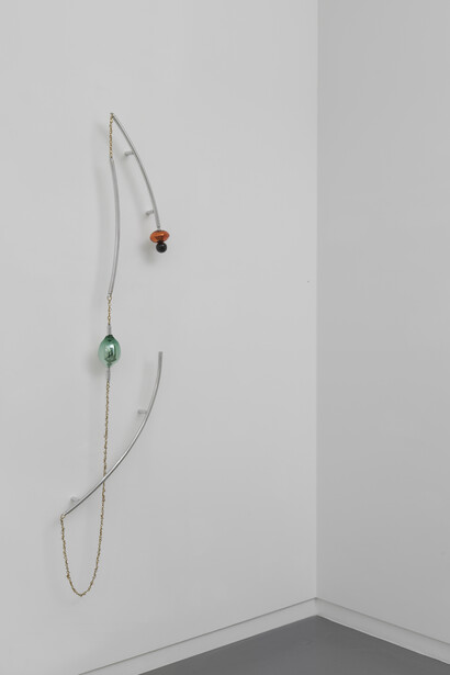 Sarah Pichlkostner, Moss finger liquid soil dripping seeds prodding eye, exhibition view. Courtesy of Annet Gelink Gallery
