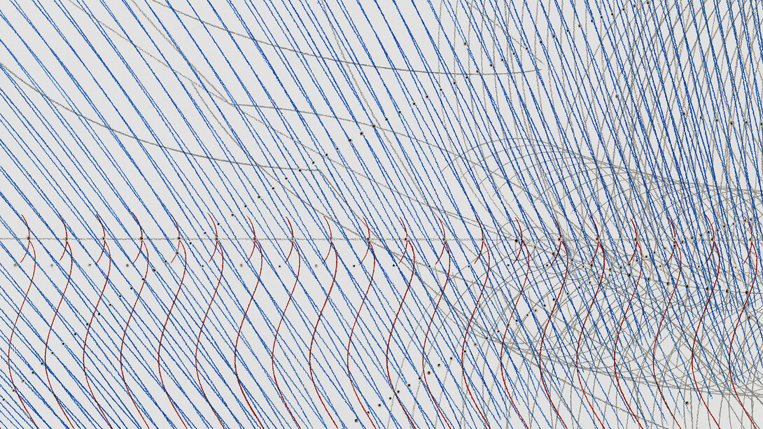 Giuseppe Gabellone, Untitled, 2014, coloured pencil on wall, 168 × 558 cm (66 ⅛" x 219 ⅝"), Photo: Marcus Leith. Courtesy of greengrassi, London