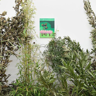 Jonathan Monk, Untitled, 2017, Acrylic and Print on Canvas, 40 x 30 x 2 cm. 