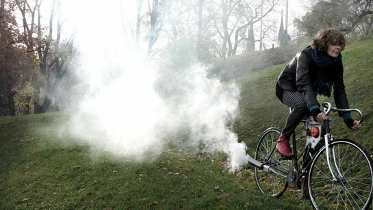 Michel de Broin, Smoke, 2011, video, 2 min, 50 sec, loop, Photo courtesy bitforms gallery nyc