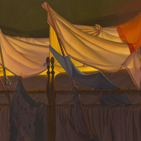 Maud Madsen, Twin beds (Blanket fort) (detail), 2025. Courtesy of the artist and Half Gallery. Photo by JSP Art Photography