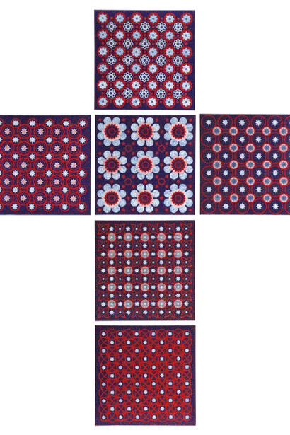 Alessandro Moreschini, Quo Vadis, acrylic tempera on canvas, 6 canvases 60 x 60 cm, total 250 x 185 cm, 2005