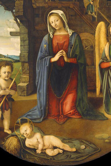 Piero di Cosimo, La Natività con San Giovannino, particolare, National Gallery of Art, Washington