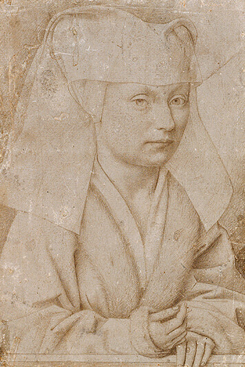 Petrus Christus, Portrait of a Young Woman, c. 1450, silverpoint on gray prepared paper, Museum Boijmans Van Beuningen, Rotterdam


