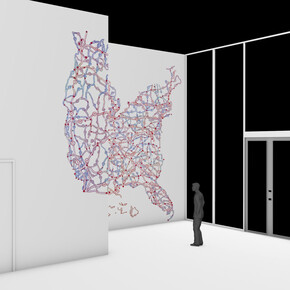 “Interstate,” 2015
Installation, View 3
Approx. 15 x 28½ feet (430
sq. ft.)