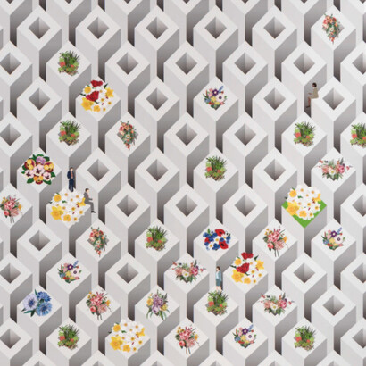 Hayoun Won.
Moments of Silence: Remembrance, 2020
Pigment print on white velvet
40 1/7 x 40 1/7 in