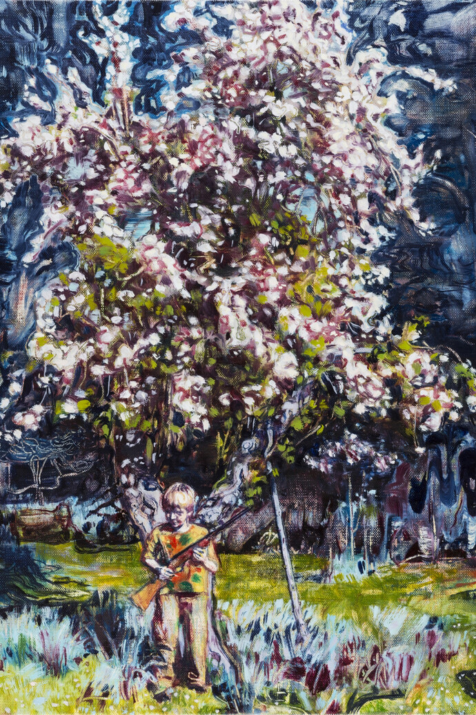 Dominic Shepherd, The Apple Tree, 2015, Oil on linen, 40 x 32 cm