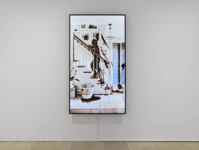 Tala Madani, Daughter B.W.A.S.M., exhibition view. Courtesy of Pilar Corrias Gallery