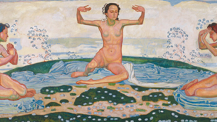 Ferdinand Hodler, Der Tag, 1900, um, 1910 überarbeitet © Kunstmuseum Luzern, Depositum der Bernhard Eglin-Stiftung, Foto: Andri Stalder, Luzern