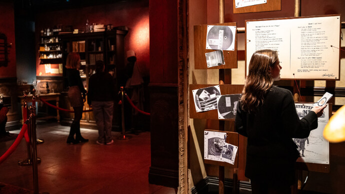 Sherlock Holmes, menez l'enquête, vue de l'exposition. Avec l'aimable autorisation de Pointe-à-Callière