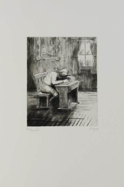 Henry Moore, Girl Doing Homework III