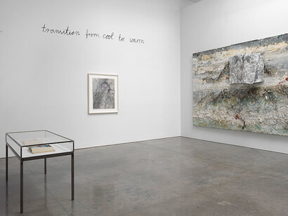 Installation view, Anselm Kiefer, Transition from, Cool to Warm. May 5–July 14, 2017
